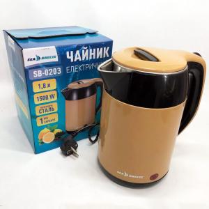 Чайник термос SeaBreeze SB-0203 1.8 Л 1500 Вт, Хороший електричний чайник, Чайник електро, Стильний