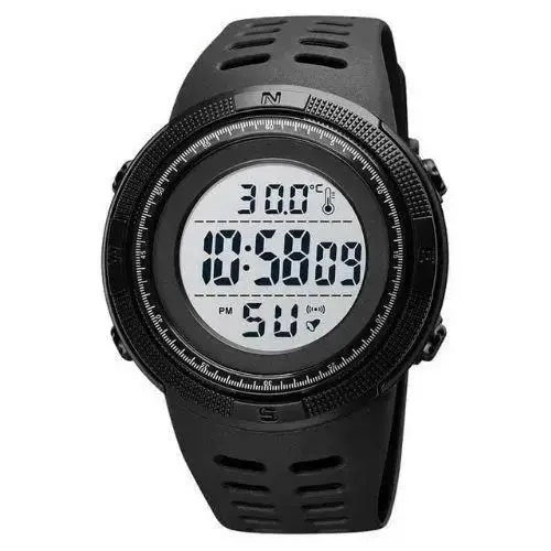 Годинник наручний чоловічий SKMEI 1681BKWT BLACK-WHITE, годинник спортивний