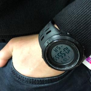 Годинник наручний чоловічий SKMEI 1681BKWT BLACK-WHITE, годинник спортивний