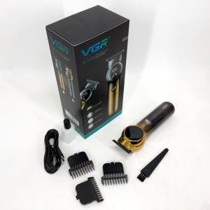Тример для бороди та вусів VGR V-989 7000 об. Машинка для стрижки, окантування кераміка+сталь. Колір чорний