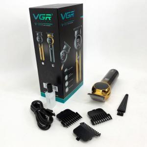 Тример для бороди та вусів VGR V-989 7000 об. Машинка для стрижки, окантування кераміка+сталь. Колір чорний