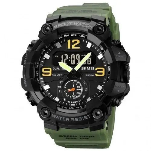 Годинник наручний чоловічий SKMEI 1965AG ARMY GREEN, Годинник армійський оригінал, Годинник спортивний. Колір: зелений