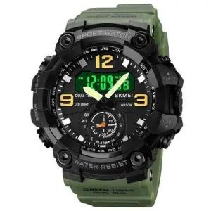 Годинник наручний чоловічий SKMEI 1965AG ARMY GREEN, Годинник армійський оригінал, Годинник спортивний. Колір: зелений