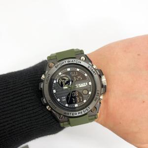 Годинник наручний чоловічий SKMEI 2031AG ARMY GREEN, годинник тактичний протиударний. Колір: зелений