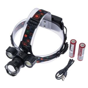 Налобний акумуляторний ліхтар HeadLight BL-001 діод T6+Cob, Налобний ліхтарик з USB зарядкою, з лінзою