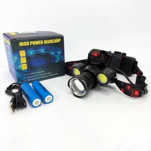 Налобний акумуляторний ліхтар HeadLight BL-001 діод T6+Cob, Налобний ліхтарик з USB зарядкою, з лінзою