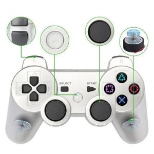 Бездротовий ігровий геймпад Doubleshock PS3/PC акумуляторний джойстик з функцією вібрації. Колір: білий