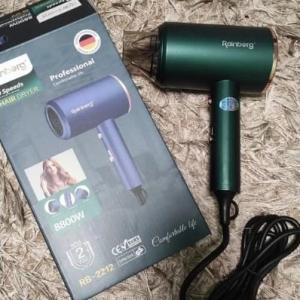 Фен Rainberg RB-2212 8800Вт з регуляцією температури та швидкості для сушіння та укладання волосся Green