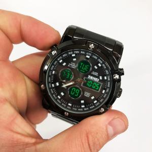 Годинник наручний чоловічий SKMEI 1389BK BLACK, водонепроникний чоловічий годинник. Колір: чорний