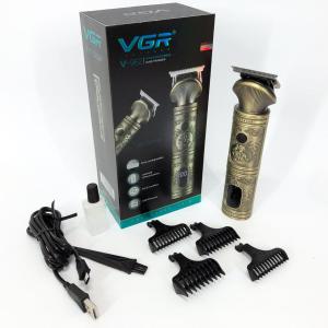Акумуляторна машинка для стрижки волосся VGR V-962 тример для бороди та вусів з насадками 1-7 мм