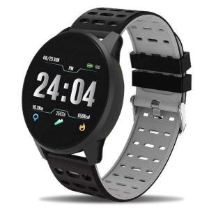 Фітнес трекер розумний смарт годинник UWatch 119 Plus з крокоміром. Колір: чорний