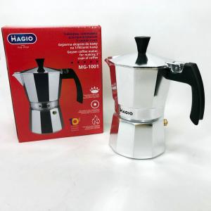 Гейзерна кавоварка Magio MG-1001 150 мл, гейзерна турка для кави, гейзерна кавоварка з нержавіючої сталі