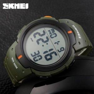 Годинник наручний чоловічий SKMEI 1068AG, армійський годинник протиударний. Колір: зелений