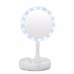 Складне дзеркало для макіяжу з Led підсвічуванням кругле збільшувальне 10x My Fold Away Mirror White