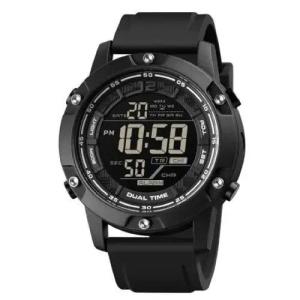 Годинник наручний чоловічий SKMEI 1762BK BLACK, Чоловічий армійський водостійкий тактичний годинник. Колір: чорний
