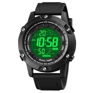 Годинник наручний чоловічий SKMEI 1762BK BLACK, Чоловічий армійський водостійкий тактичний годинник. Колір: чорний