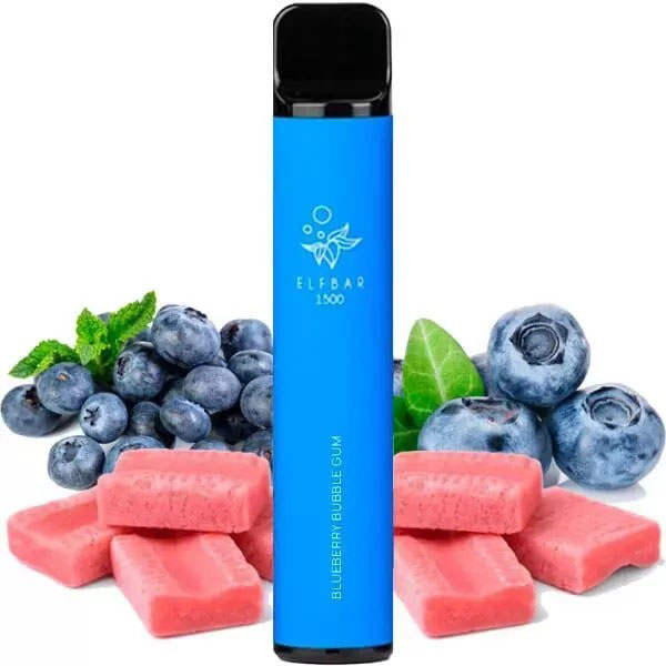 Elf Bar Original (Ельф Бар) 1500 тяг. Чорнична жувальна гумка (Blueberry bubble gum)