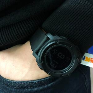 Годинник наручний чоловічий SKMEI 1853BK BLACK, армійський годинник протиударний. Колір: чорний