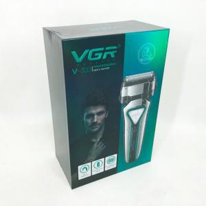 Електробритва портативна VGR V-333 шейвер для гоління бороди та вусів з акумулятором. Колір: срібний