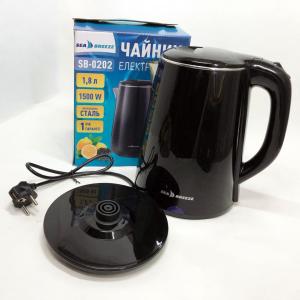 Чайник термос SeaBreeze SB-0202 1.8 Л, 1500Вт, гарний електричний чайник, тихий електричний чайник