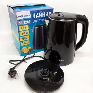 Чайник термос SeaBreeze SB-0202 1.8 Л, 1500Вт, гарний електричний чайник, тихий електричний чайник