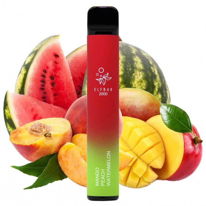 Elf Bar 2000. Манго Персик Кавун (Mango Peach Watermelon)