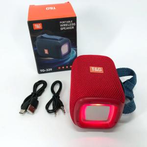Портативна Bluetooth колонка TG339 5W з RGB підсвічуванням, Гучна блютуз колонка. Колір: червоний