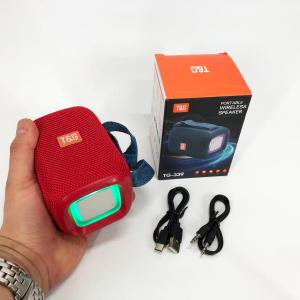 Портативна Bluetooth колонка TG339 5W з RGB підсвічуванням, Гучна блютуз колонка. Колір: червоний