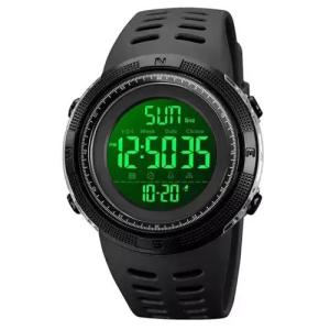 Годинник наручний чоловічий SKMEI 2070BKWT BLACK-WHITE, водостійкий тактичний годинник. Колір: чорний