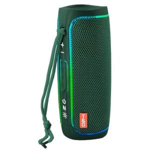 Портативна колонка Bluetooth з LED підсвічуванням TG288, акумуляторна колонка для музики. Колір: зелений