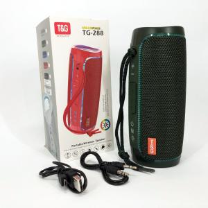 Портативна колонка Bluetooth з LED підсвічуванням TG288, акумуляторна колонка для музики. Колір: зелений