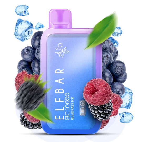 Elf Bar BC10000. Синя малина лимонад (Blue Razz Ice)
