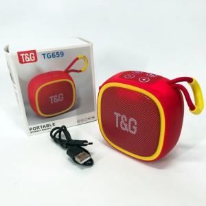 Портативна Bluetooth-колонка TG659 з ремінцем, Гучна блютуз колонка для вечірки. Колір: червоний