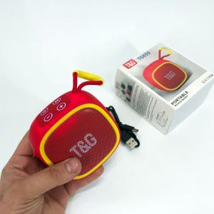 Портативна Bluetooth-колонка TG659 з ремінцем, Гучна блютуз колонка для вечірки. Колір: червоний