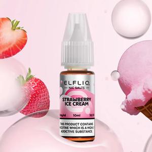 Рідина ELFLIQ 10мл 5%. Полуничне Морозиво (Strawberry Snoow)