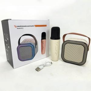 Портативна колонка з караоке мікрофоном та RGB підсвічуванням K12 10W Bluetooth. Колір: білий