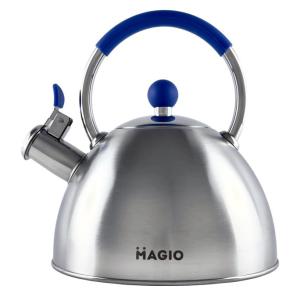 Чайник зі свистком Magio MG-1190 2.5 л, гарний чайник зі свистком, металевий чайник з нержавіючої сталі