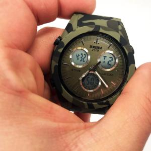 Годинник наручний чоловічий SKMEI 2109CMGN, оригінальний чоловічий годинник, військовий чоловічий наручний годинник зелений