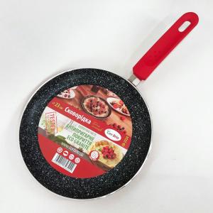 Сковорідка для млинців Con Brio СВ-2324 Eco Granite, сковорода з товстим дном. Колір: червоний