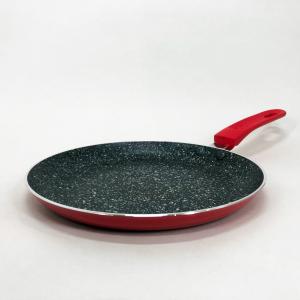 Сковорідка для млинців Con Brio СВ-2324 Eco Granite, сковорода з товстим дном. Колір: червоний
