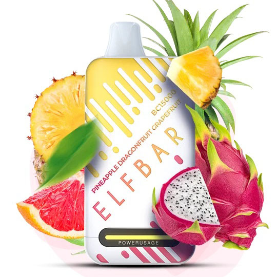 Elf Bar BC15000 5% 15000 тяг. Ананас Драконовий фрукт Грейпфрут (Pineapple Dragon Fruit Grapefruit)