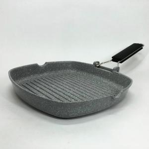 Сковорода-гриль лита Con Brio СВ-2403, 24см Eco Granite, сковорода з товстим дном, сковорода для дому