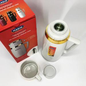 Термос Magio MG-1050W зі скляною колбою, Хороший невеликий термос для питної води White