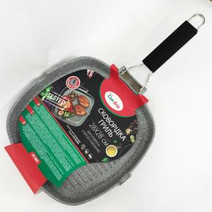 Сковорода-гриль Con Brio CB-2803 Eco Granite 28 см лита, антипригарна сковорода для індукційної плити