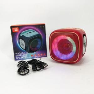 Портативна Bluetooth колонка TG359 7W з RGB підсвічуванням, Гучна блютуз колонка. Колір: червоний