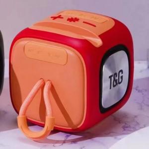 Портативна Bluetooth колонка TG359 7W з RGB підсвічуванням, Гучна блютуз колонка. Колір: червоний