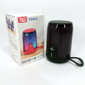 Портативна колонка TG652 5W з RGB підсвічуванням та ремінцем, колонка з акумулятором блютуз. Колір: зелений
