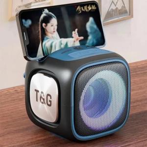 Портативна Bluetooth колонка TG359 7W з RGB підсвічуванням, гучна колонка для вечірки. Колір: чорний