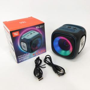 Портативна Bluetooth колонка TG359 7W з RGB підсвічуванням, гучна колонка для вечірки. Колір: чорний