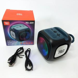 Портативна Bluetooth колонка TG359 7W з RGB підсвічуванням, гучна колонка для вечірки. Колір: чорний